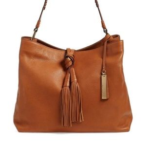 VINCE CAMUTO 'Taro' Tassel Leather Hobo Bag